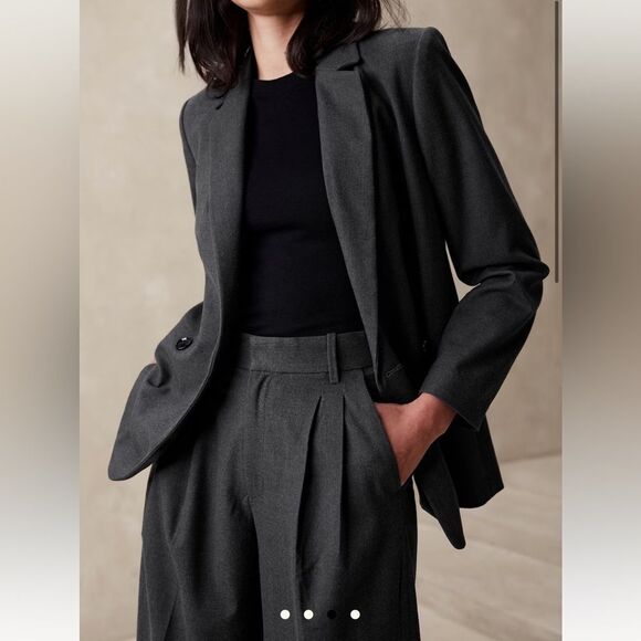 Banana Republic WIDE-LEG FLANNEL TROUSER - Picture 3 of 6